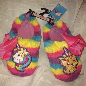 🇺🇲JoJo Over The Rainbow Colorful Unicorn and Puppy Slippers